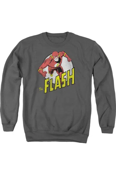 Gildan Dc Comics Flash Run Flash Run Adult Crewneck Sweatshirt In Pink