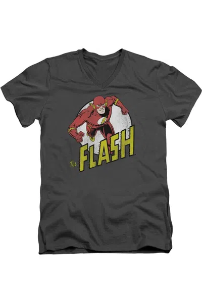 Gildan Dc Comics Flash Run Flash Run Short Sleeve Adult V Neck Tee / T-shirt In Pink