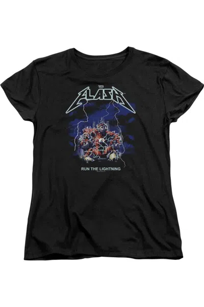 Gildan Dc Comics Flash Run The Lightning Short Sleeve Women´s Tee / T-shirt In Black