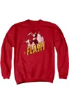 Gildan Dc Comics Flash The Flash Adult Crewneck Sweatshirt In Red