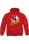 Gildan Dc Comics Flash The Flash Adult Pull Over Hoodie / Hooded Sweatshirt In Red