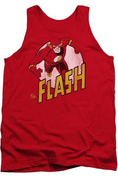 Gildan Dc Comics Flash The Flash Adult Tank Top In Red