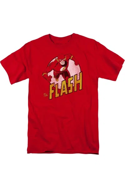 Gildan Dc Comics Flash The Flash Short Sleeve Adult Tee / T-shirt In Red