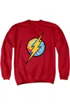 Gildan Dc Comics Flash Tie Dye Flash Logo Adult Crewneck Sweatshirt In Red