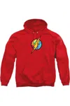 Gildan Dc Comics Flash Tie Dye Flash Logo Adult Pull Over Hoodie / Hooded Sweatshirt In Red
