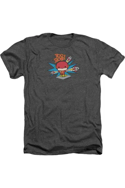 Gildan Dc Comics Flash Too Slow Adult Heather Tee / T-shirt In Gray