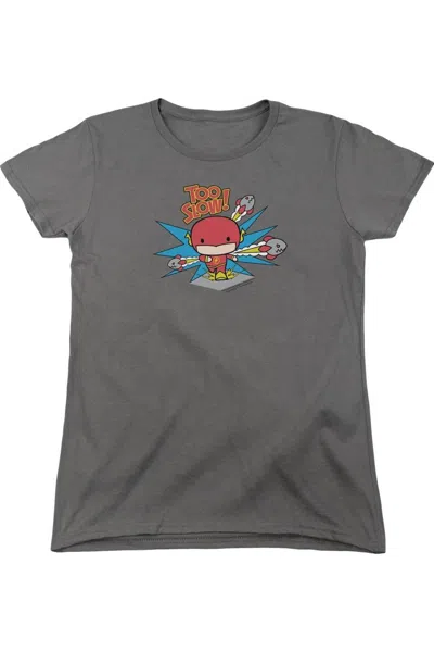 Gildan Dc Comics Flash Too Slow Short Sleeve Women´s Tee / T-shirt In Pink