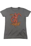 Gildan Dc Comics Flash Whirlwind Short Sleeve Womens Tee / T-shirt In Pink