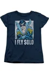 Gildan Dc Comics Fly Solo Short Sleeve Women´s Tee / T-shirt In Blue