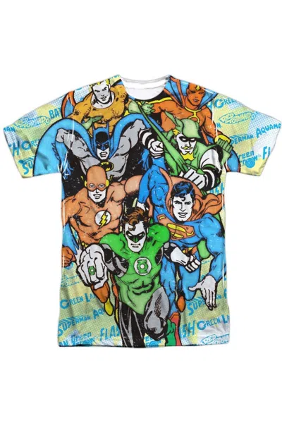 Gildan Dc Comics Follow The Leader Short Sleeve Adult Poly Crew Tee / T-shirt In White