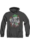 Gildan Dc Comics Four Of A Kind Adult Heather Hoodie / Hooded Sweatshirt In Black