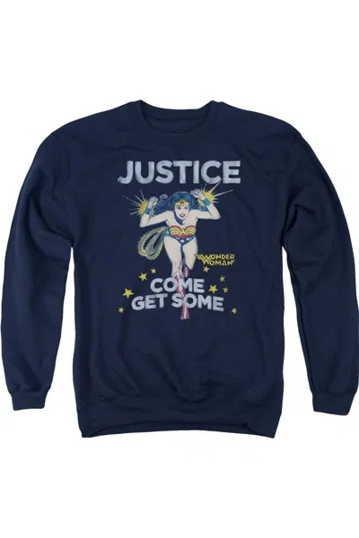 Gildan Dc Comics Get Some Adult Crewneck Sweatshirt In Blue