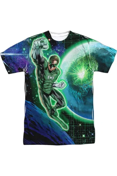 Gildan Dc Comics Gl In Space Short Sleeve Adult Poly Crew Tee / T-shirt In White