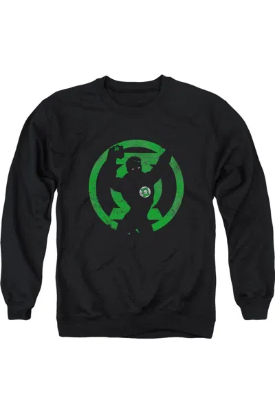 Gildan Dc Comics Gl Symbol Knockout Adult Crewneck Sweatshirt In Black
