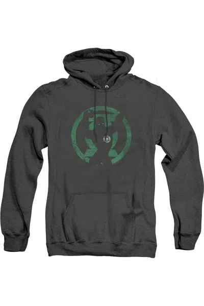 Gildan Dc Comics Gl Symbol Knockout Adult Heather Hoodie / Hooded Sweatshirt In Black