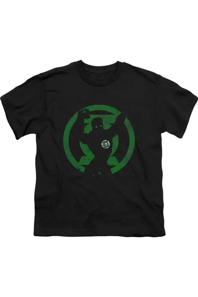 Gildan Kids' Dc Comics Gl Symbol Knockout Short Sleeve Youth Tee / T-shirt In Black