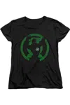 Gildan Dc Comics Gl Symbol Knockout Short Sleeve Womens Tee / T-shirt In Black