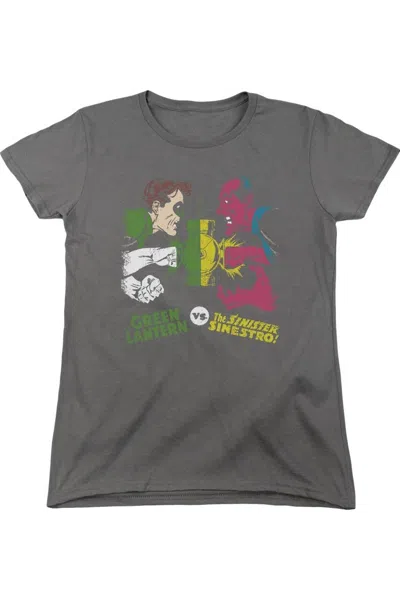 Gildan Dc Comics Gl Vs Sinestro Short Sleeve Womens Tee / T-shirt In Gray