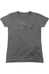 Gildan Dc Comics Gotham Retro Short Sleeve Womens Tee / T-shirt In Pink