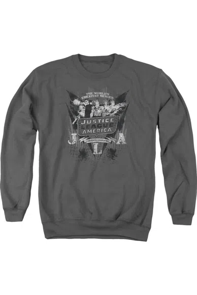 Gildan Dc Comics Greatest Heroes Adult Crewneck Sweatshirt In Pink