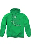Gildan Dc Comics Green Arrow The Emerald Archer Adult Pull Over Hoodie / Hooded Sweatshirt In Green
