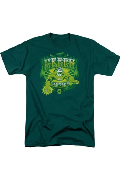 Gildan Dc Comics Green Flames Short Sleeve Adult Tee / T-shirt