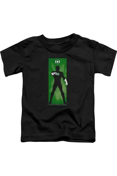 Gildan Kids' Dc Comics Green Lantern Block Short Sleeve Juvenile Tee / T-shirt In Black