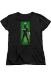 Gildan Dc Comics Green Lantern Block Short Sleeve Womens Tee / T-shirt In Black