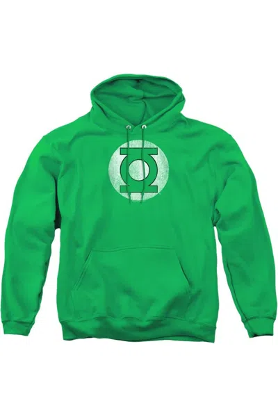 Gildan Dc Comics Green Lantern Green Lantern Logo Distressed Adult Pull Over Hoodie / Hooded Sweatshirt