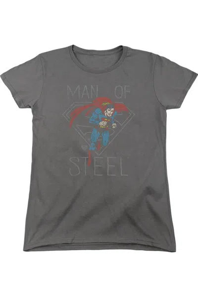 Gildan Dc Comics Hardened Heart Short Sleeve Womens Tee / T-shirt In Pink
