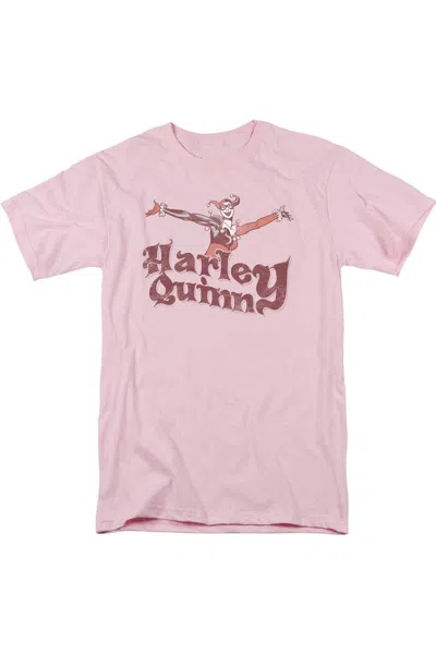 Gildan Dc Comics Harley Hop Vintage Short Sleeve Adult Tee / T-shirt In Pink