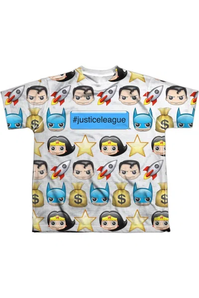 Gildan Kids' Dc Comics Hashtag (front/back Print) Short Sleeve Youth Poly Crew Tee / T-shirt In Multi