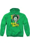Gildan Dc Comics I Heart Bad Boys 2 Adult Pull Over Hoodie / Hooded Sweatshirt In Green