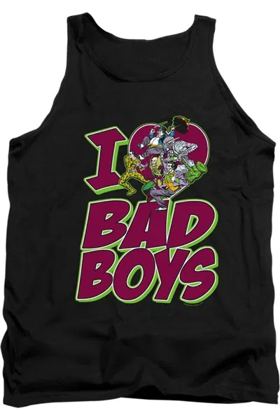 Gildan Dc Comics I Heart Bad Boys Adult Tank Top In Black