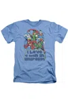 Gildan Dc Comics I Love A Man In Uniform Adult Heather Tee / T-shirt In Blue