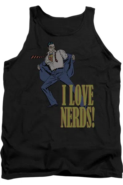 Gildan Dc Comics I Love Nerds Adult Tank Top In Black