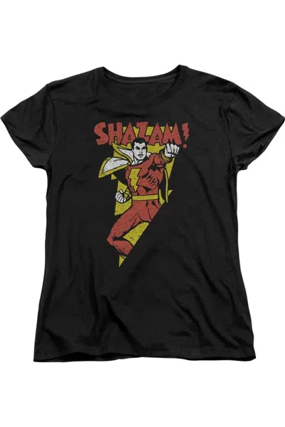Gildan Dc Comics In Bolt Short Sleeve Womens Tee / T-shirt In Black