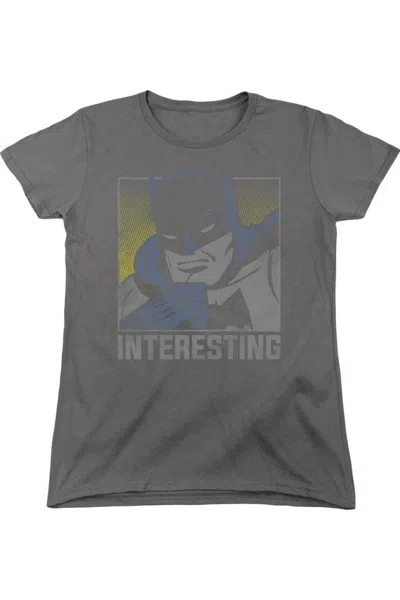 Gildan Dc Comics Interesting Short Sleeve Womens Tee / T-shirt In Gray
