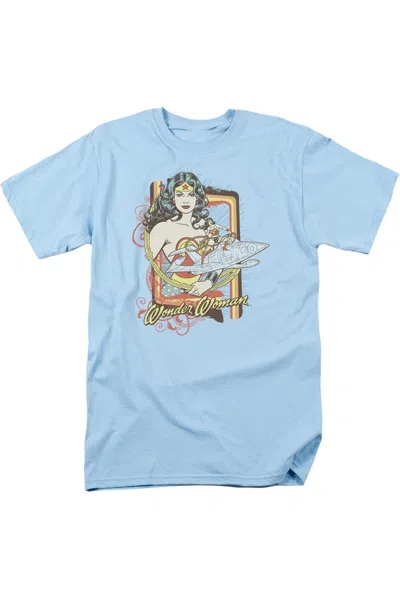 Gildan Dc Comics Invisible Jet Short Sleeve Adult Tee / T-shirt In Blue