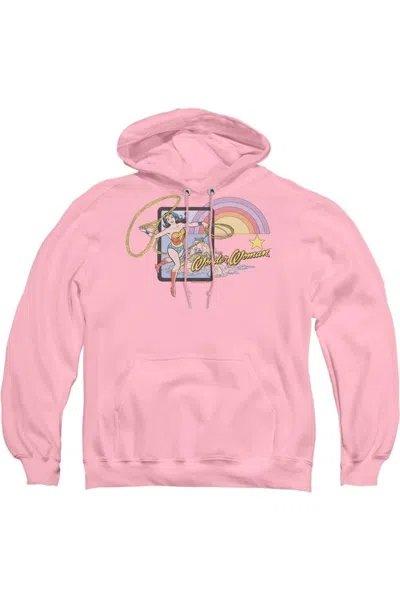 Gildan Dc Comics Island Princess Adult Pull Over Hoodie / Hooded Sweatshirt In Pink