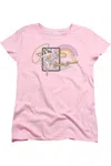 Gildan Dc Comics Island Princess Short Sleeve Womens Tee / T-shirt In Pink