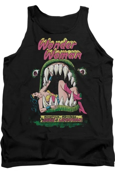 Gildan Dc Comics Jaws Adult Tank Top In Black