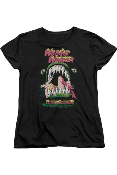 Gildan Dc Comics Jaws Short Sleeve Womens Tee / T-shirt In Black