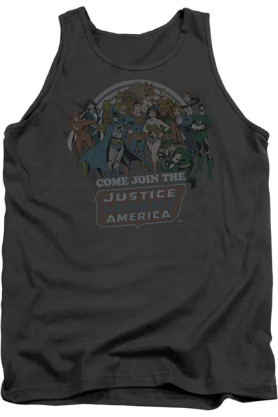 Gildan Dc Comics Join The Justice League Adult Tank Top In Pink