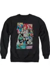 Gildan Dc Comics Justice League Boxes Adult Crewneck Sweatshirt In Black