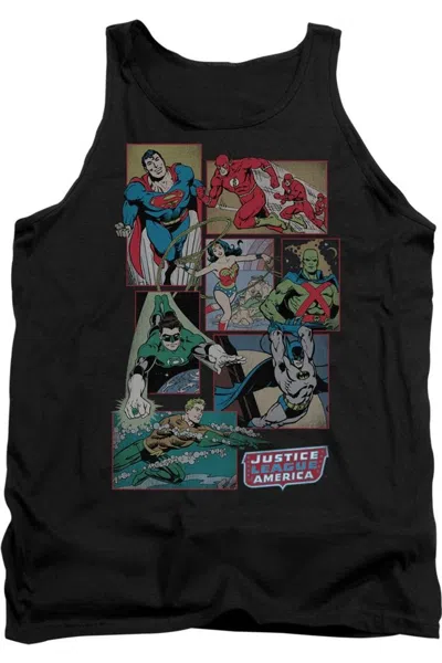 Gildan Dc Comics Justice League Boxes Adult Tank Top In Black