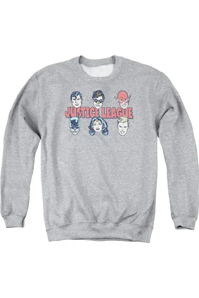 Gildan Dc Comics Justice Lineup Adult Crewneck Sweatshirt In Multi