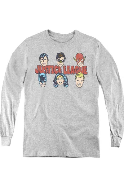 Gildan Kids' Dc Comics Justice Lineup Youth Long Sleeve Tee / T-shirt In Multi
