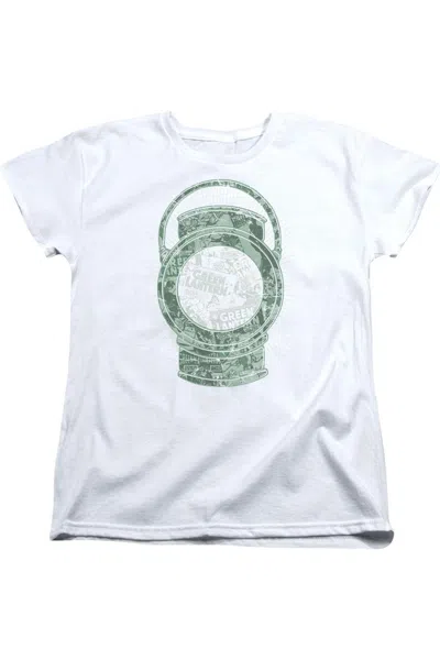 Gildan Dc Comics Lantern Cover Short Sleeve Womens Tee / T-shirt In White