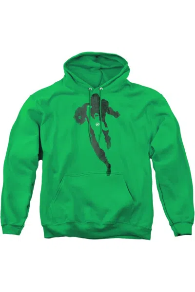 Gildan Dc Comics Lantern Knockout Adult Pull Over Hoodie / Hooded Sweatshirt In Green